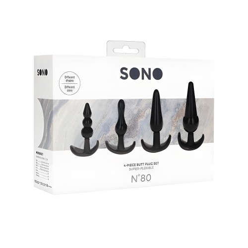 Set de 4 Plug Anal No. 80 - Negro