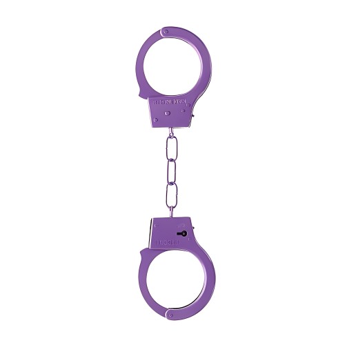 Ouch Beginners Handcuffs - Metal Purple