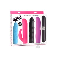 4-in-1 XL Silicone Bullet and Sleeves Kit