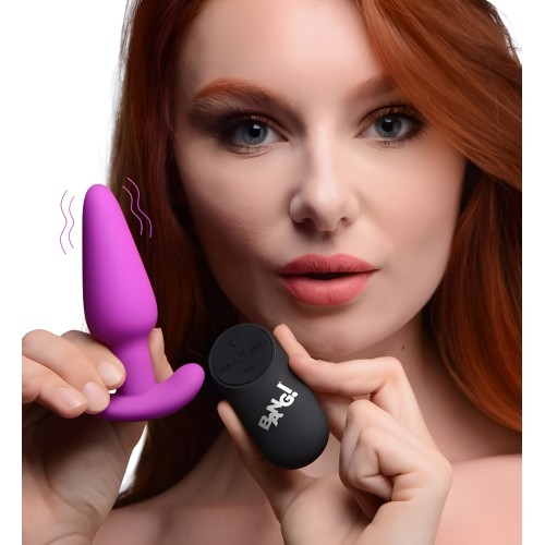Remote Control Vibrating Butt Plug - Purple