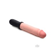 8x Auto Pounder Vibrating Dildo - Beige