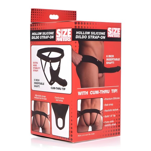 Hollow Silicone Dildo Strap-on - Black