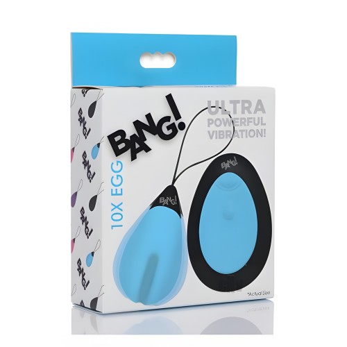 10x Silicone Vibrating Egg - Blue | Bang
