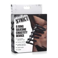 6 Ring Silicone Chastity Device