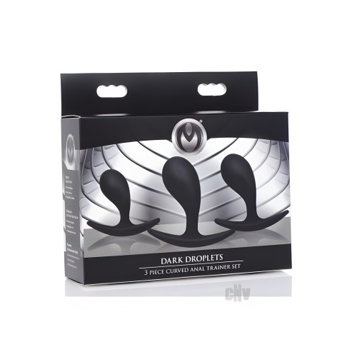 Set de Entrenadores Anales Curvados de Silicona 3 Piezas Dark Droplets