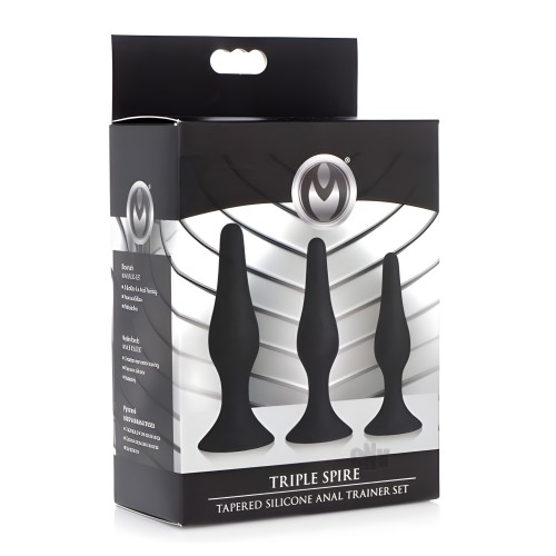 Triple Spire Tapered Silicone Anal Trainer Set