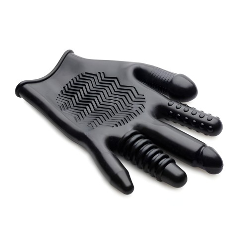 Pleasure Poker Textured Glove - Black