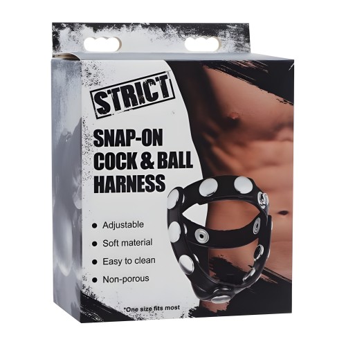 Strict Snap On Cock And Ball Harness