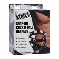 Strict Snap On Cock And Ball Harness