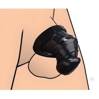 Detained Black Chastity Cage