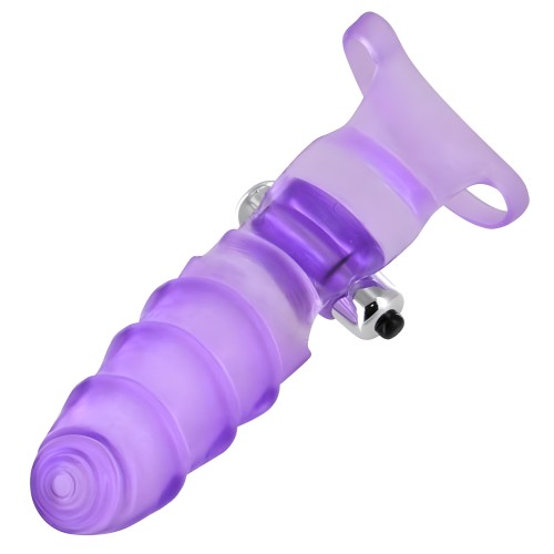 Guante Vibrador Doble Dedo G-Spot Púrpura