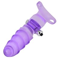 Guante Vibrador Doble Dedo G-Spot Púrpura