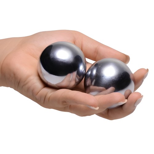 Titanica Extreme Steel Orgasm Balls Silver - Master Series