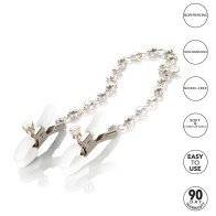 Nipple Play Crystal Chain Nipple Clamps - Adjustable Sensation