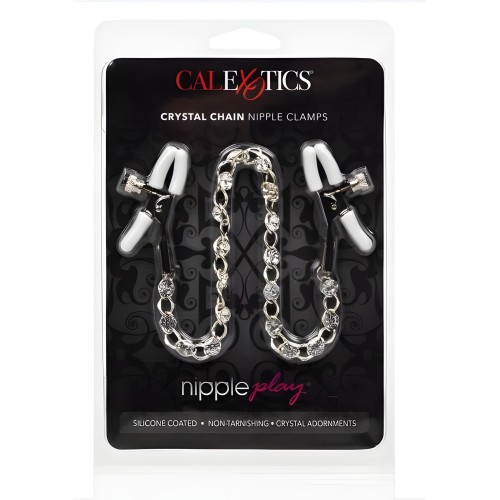 Pinzas de Pezón con Cadena de Cristal Nipple Play - Sensación Ajustable
