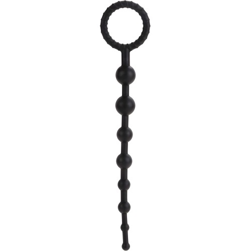 Booty Call X-10 Silicone Anal Beads Black - 8 Inch
