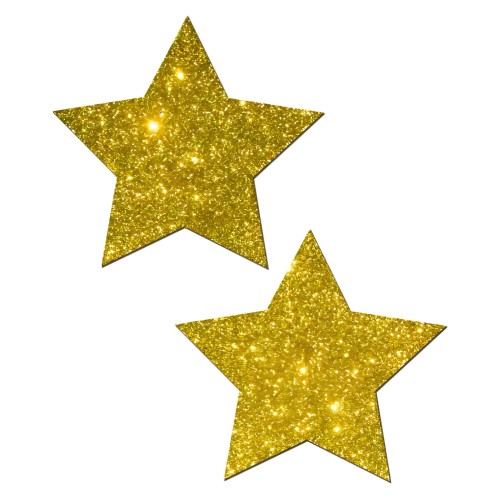 Pasties de Brillo Dorado Rock Star