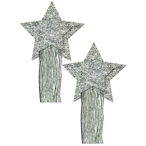 Pastease Silver Glitter Tassle Stars