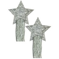 Pastease Silver Glitter Tassle Stars