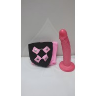 Pink Harness with 7.5 Inch Dong