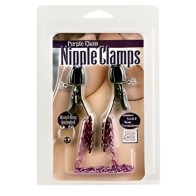 Pinzas para Pezones - Cadena Morada con Anillo de Ombligo