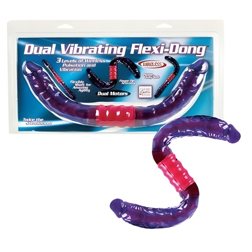 Flexi-Dong Vibrante Doble Púrpura