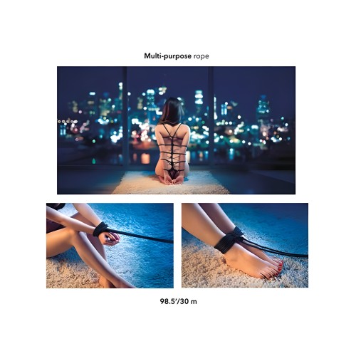 Cuerda BDSM Scandal 98.5 pies Negra