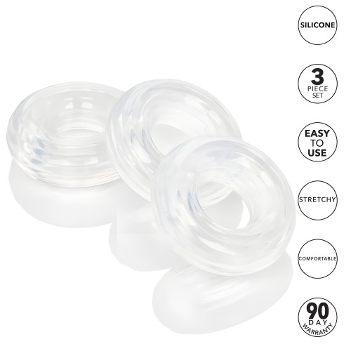 Set Of 3 Silicone Stacker Rings - Customize Comfort
