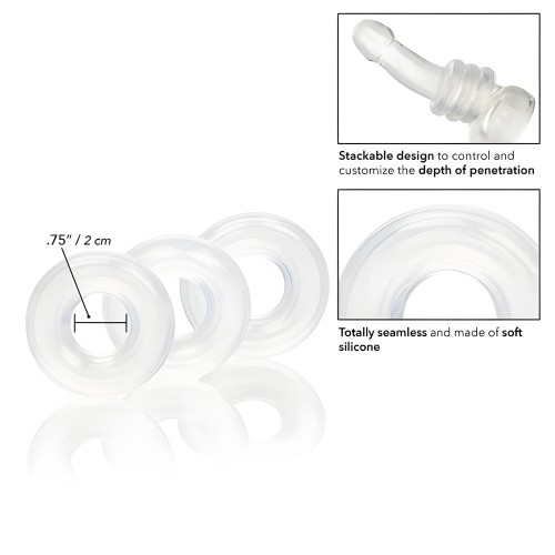 Set Of 3 Silicone Stacker Rings - Customize Comfort