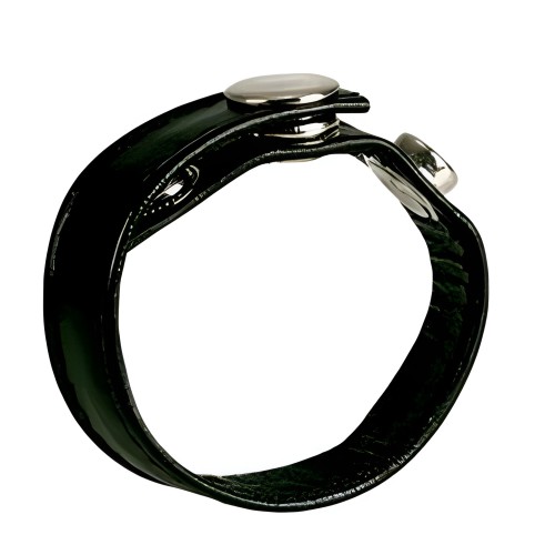 Black Leather Adjustable Cock Ring