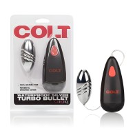 Colt Waterproof Turbo Bullet Vibrator Silver - Powerful & Discreet