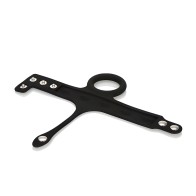 Separador de Escroto de Silicona con Tri Snap Negro