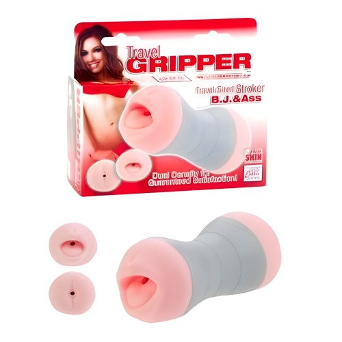 Masturbador Travel Gripper BJ y Ass | Placer de Doble Extremo