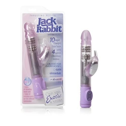 Thrusting Action Jack Rabbit Vibrator - Purple
