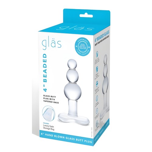 Plug Anal de Vidrio con Perlas