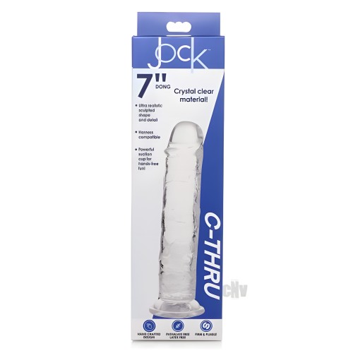 Dildo Jock C-transparente - 7 Pulgadas
