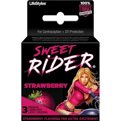 Condones Lifestyles Sweet Rider - Sabor Fresa
