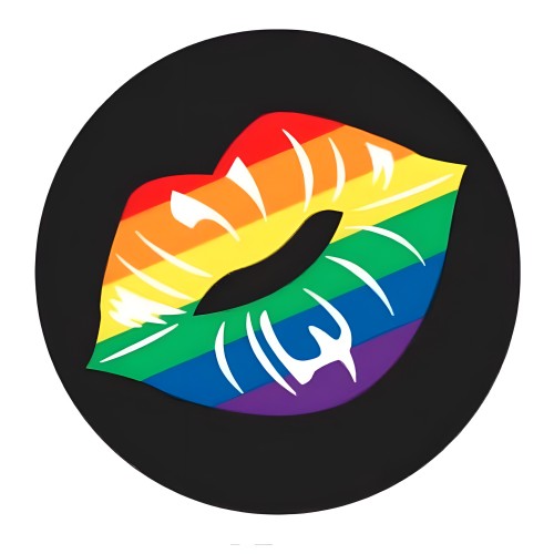 3 inches Bachelorette Button - Rainbow Lips