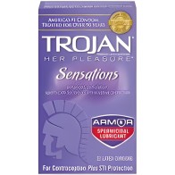 Trojan Her Pleasure Sensations Condoms 12 Pack
