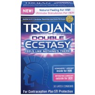 Trojan Double Ecstasy Latex Condoms 10 Pack