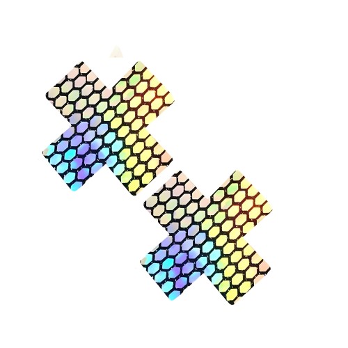 Neva Nude Pasty X Factor Holográfico Espejo - Accesorio Atractivo