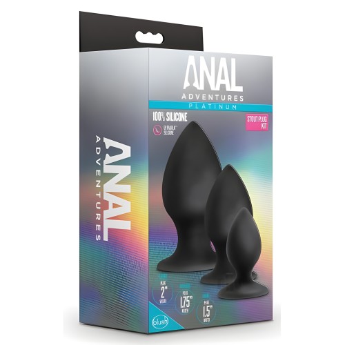 Anal Adventures Platinum Stout Plug Kit