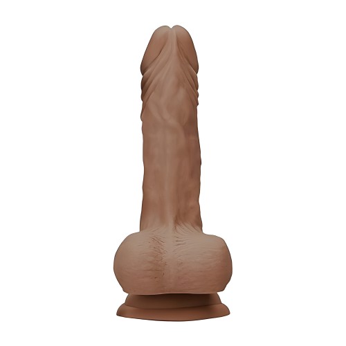 Real Rock Realistic Dildo With Balls - 7" - Mocha