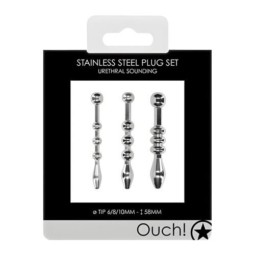 Urethral Sounding Metal Plug Set by Shots