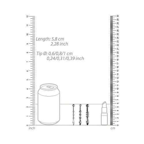 Urethral Sounding Metal Plug Set by Shots