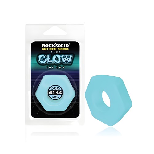 Rock Solid Sila-flex Glow-in-the-dark Cock Ring Blue
