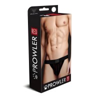 Jockstrap de Red Rojo Sin Parte Trasera Negro Grande