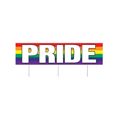 Plastic Jumbo Pride Yard Sign