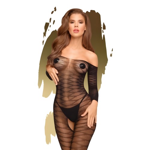 Dreamy Diva Black XL Bodystocking - Women's Lingerie