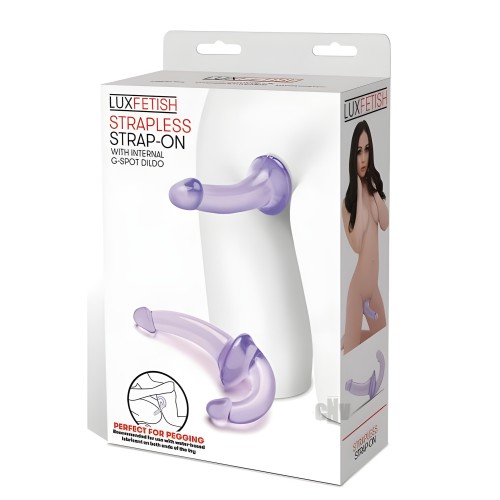 Lux F Strapless Strap On Morado - Dildo de Dos Caras